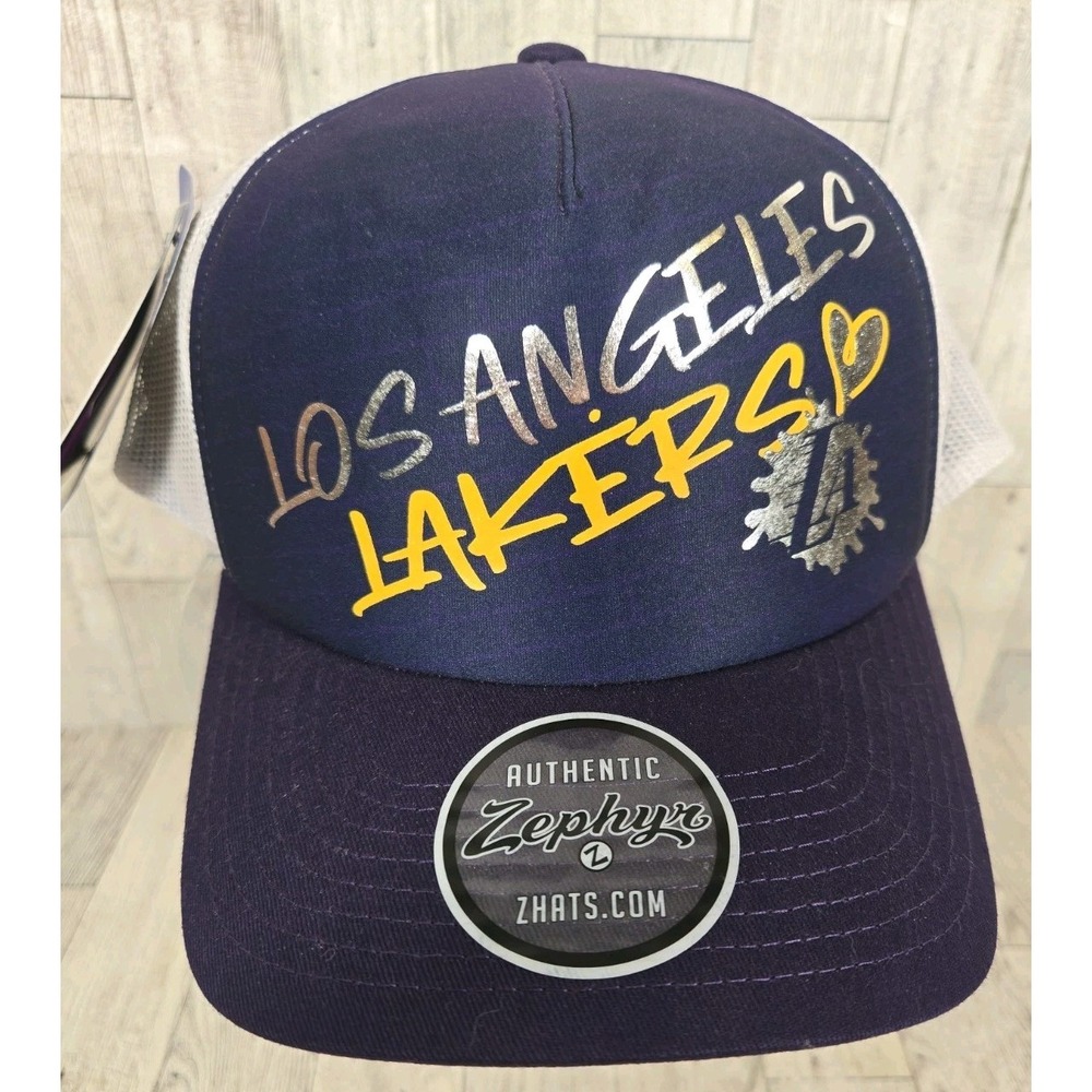 Zephyr Los Angeles Lakers Womens Hat Snap Back NBA Mesh Purple NEW